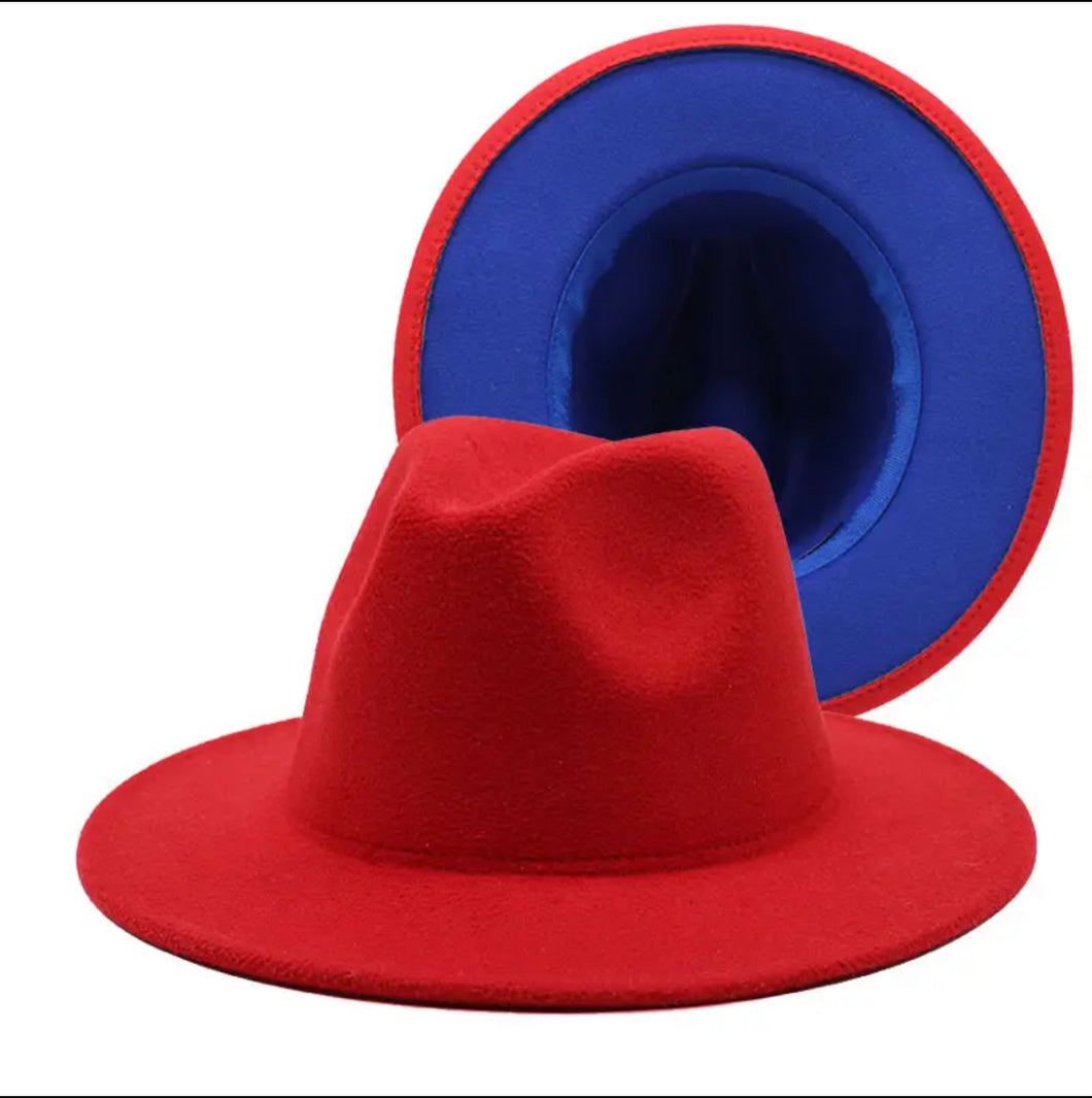 Fedora Red and Blue Bottom