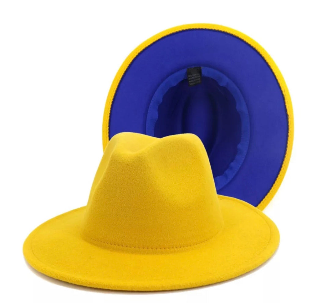 Fedora Yellow Blue Bottom